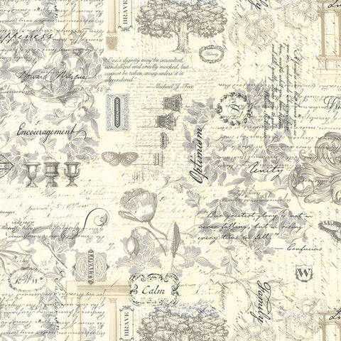 108" Favorite Collage Charcoal 3yds