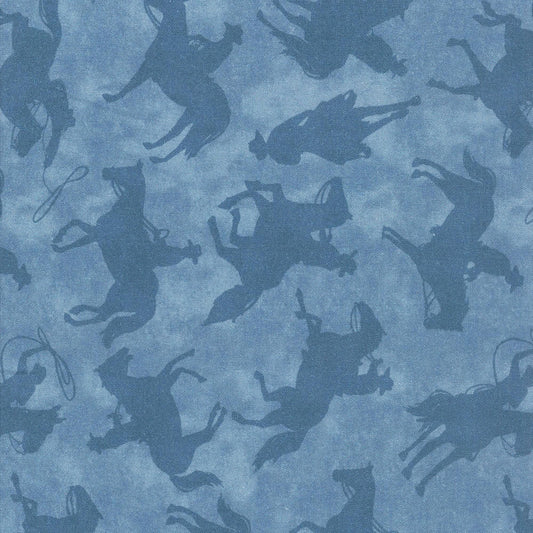 Cowboys Denim Blue Benartex 108" 2.5 yards