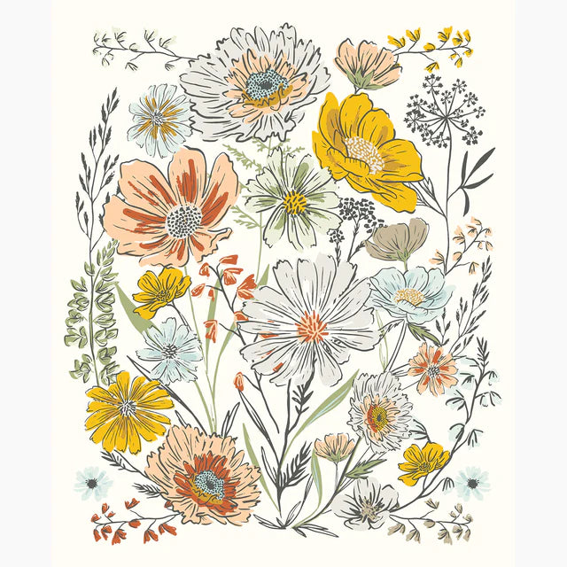 Woodland Wildflowers Cream Panel 752106748538