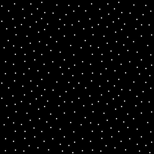 108" Kimberbell Black with White dots 2.25 yards inv 23