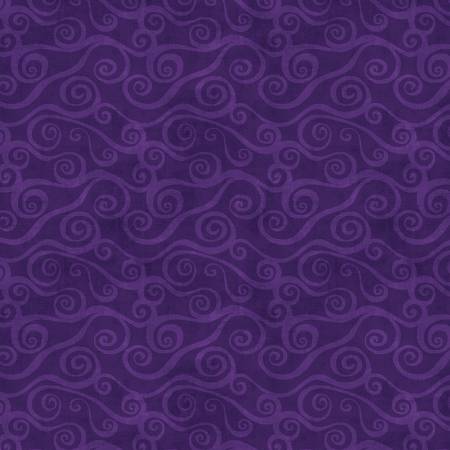 Purple Swirly Scroll 108in Wide Back 745181296261 3 yards inv 23