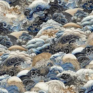 Nami P & B Navy 108" 3 yards 731875705645